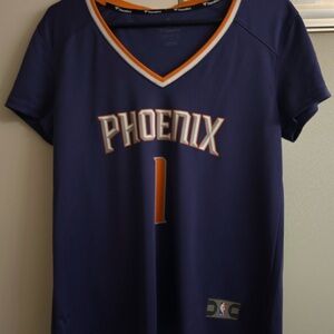 Fanatics Phoenix Suns Navy Blue Orange V-Neck Short Sleeve Tee